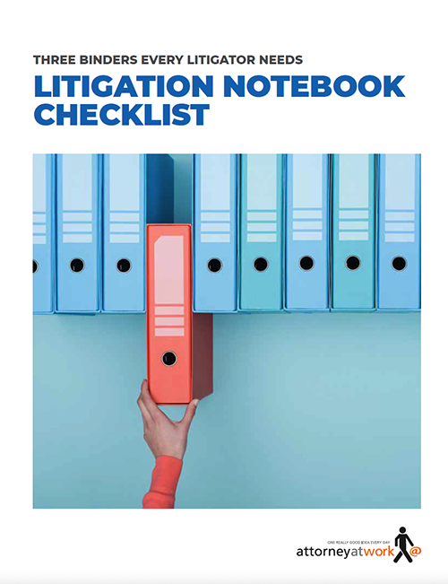 Litigation Notebook Checklist